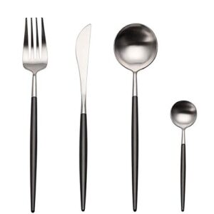Comprar Cuberteria Negra Y Plata Con Envío Gratuito A Domicilio En Toda España